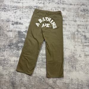 Authentic Bape 2000’s Arc Logo Khaki Chino Pants 30